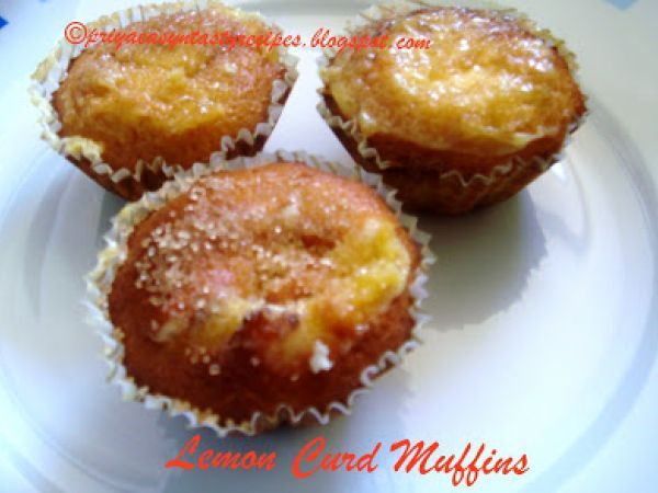 Recipe Lemon curd muffins - sweet & simple bakes monthly baking event