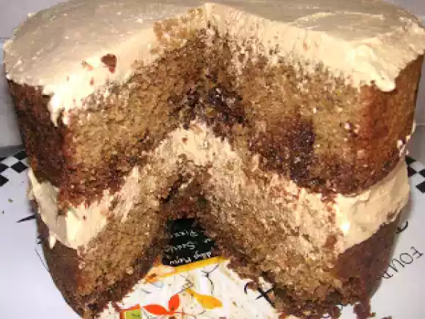 Recipe Austrian coffee cake with coffee buttercream