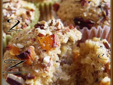 Recipe Lowfat eggless banana walnut apricot muffin / bread / cake