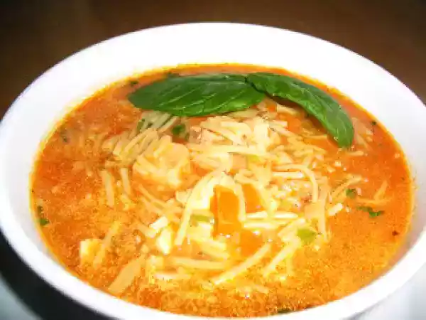 Recipe Angel hair pasta with salmon and hake soup
