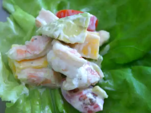 Recipe Shrimp & mango salad lettuce wraps