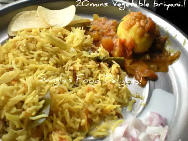 Recipe Paal kova and 20min vegetable biriyani...!