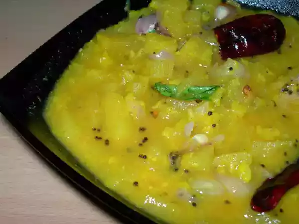 Recipe Vazhai thandu (banana stem) kootu