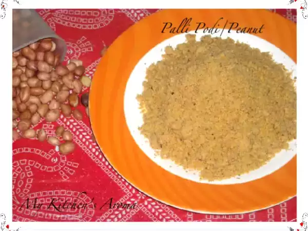 Recipe Palli podi/peanut powder