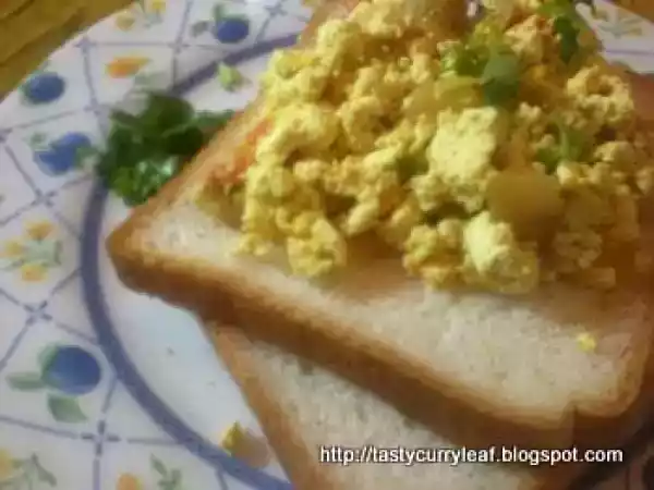 Recipe Tofu akuri -parsi style scrambled tofu