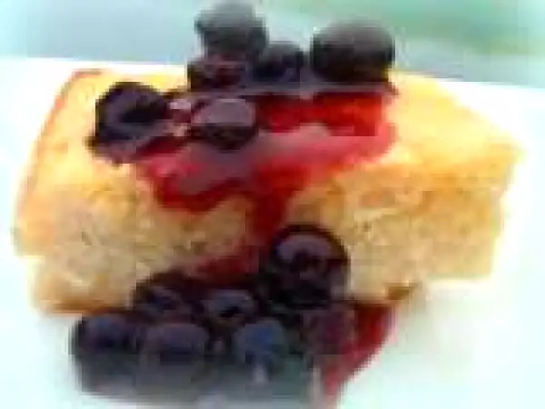Recipe Ina Garten's Baked Blintzes with Fresh Blueberry Sauce