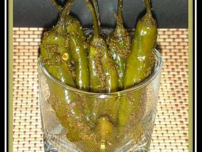 Recipe North indian green chilli achaar(pickle)