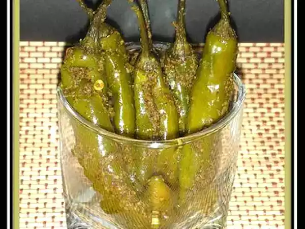 Recipe North indian green chilli achaar(pickle)