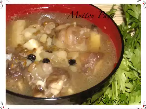 Recipe Mutton paya soup/lamb trotters and awards