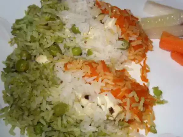 Recipe Veg tiranga rice