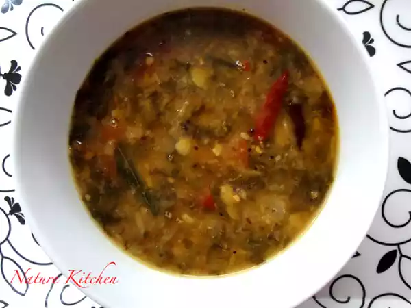Recipe Palak (spinach) keerai kulambu
