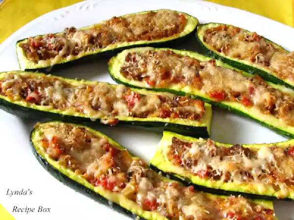 Recipe Stuffed zucchini (slightly adapted from emeril lagasse)