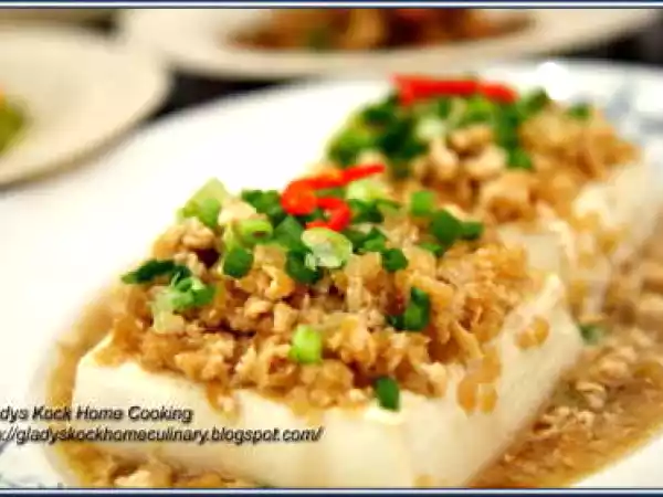 Recipe Steamed bean curd with minced meat and preserved radish recipe