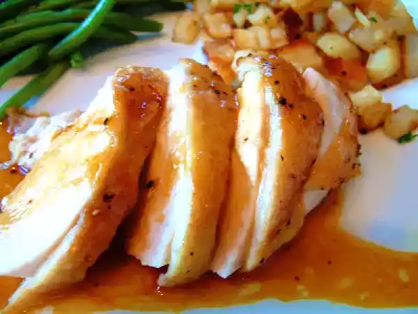 Recipe Easy crispy skinned chicken a l'orange and parisian style crispy potatoes