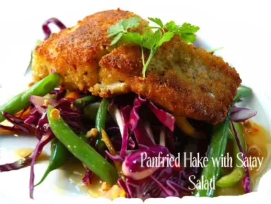 Recipe Asian recipes - panfried hake with spicy satay salad
