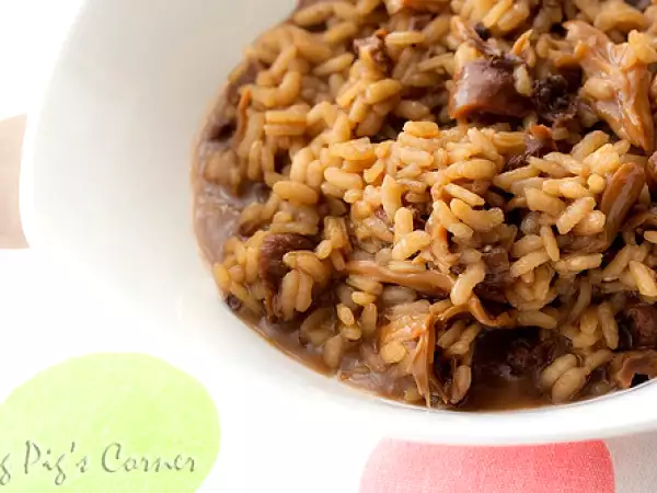 Recipe Wild mushrooms risotto with marmite