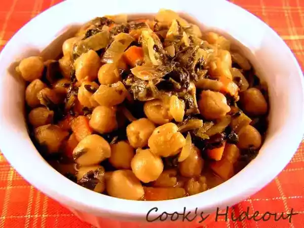 Recipe Green chole with coconut milk