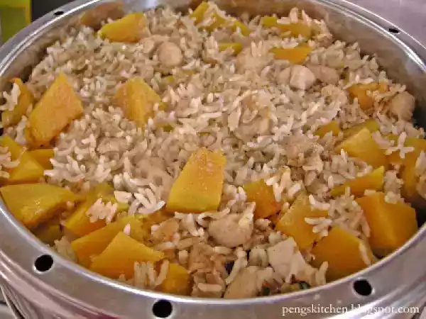 Recipe Steamed pumpkin rice