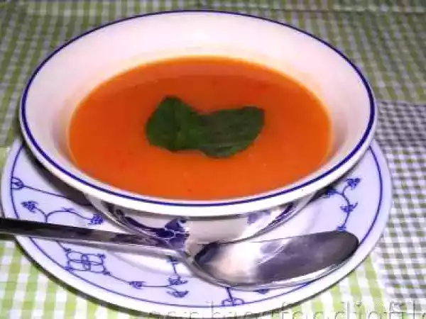 Recipe Spiced summer pumpkin, butternut squash & red bell peppers soup