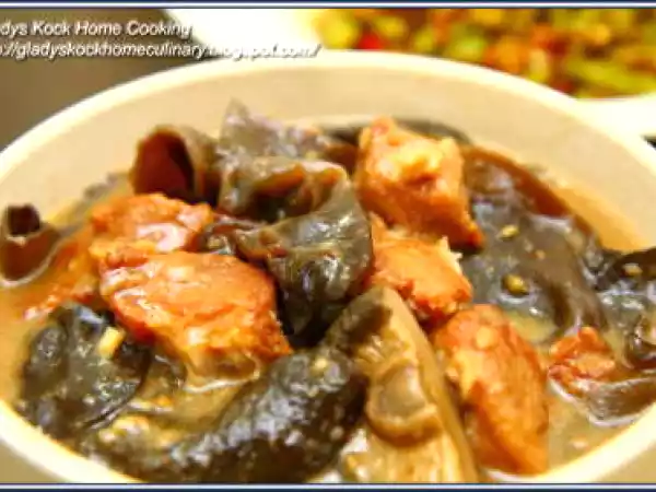 Recipe Stewed hakka fried pork belly with black fungus recipe