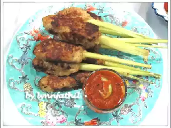Recipe Sate lilit bali with sambal jeruk / wrapped balinese satay with spicy lemon dip