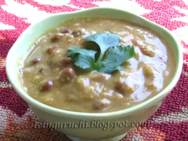 Recipe Black chickpea sprouts korma ? oil free