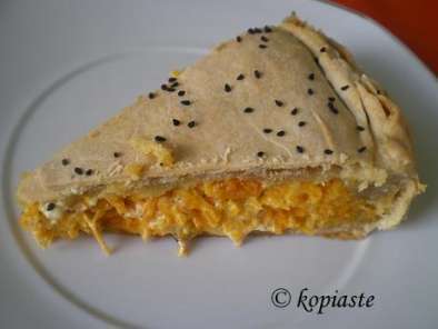 Recipe Kolokythopita me myzithra (savory pumpkin pie)