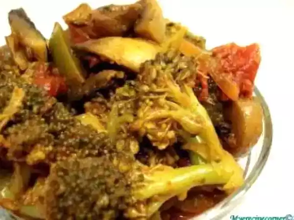 Recipe Broccoli and mushroom curry