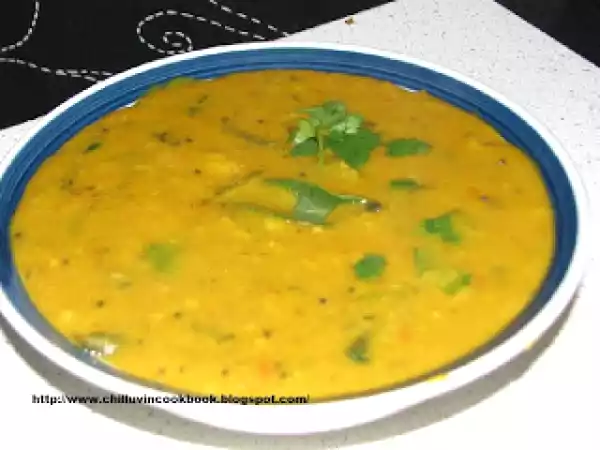Recipe Dhal curry/ lentils gravy/ parupu ..