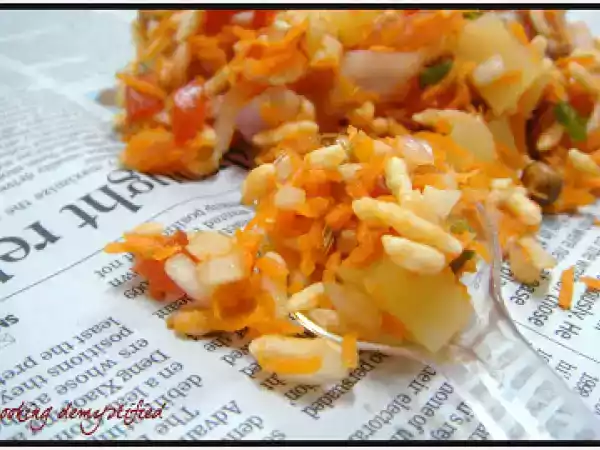 Recipe Maramaralu/moori mixture/bhel puri - puffed rice in assorted vegetables