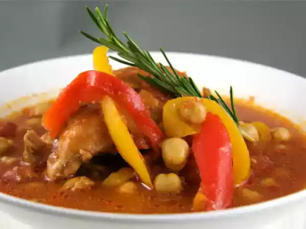Recipe Honey ginger chicken with chickpeas