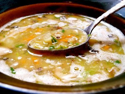 Recipe Roasted chickpea and mushroom soup