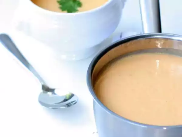 Recipe Cream of roasted cauliflower and leek soup