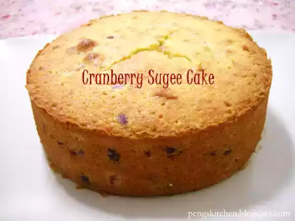 Recipe Cranberry sugee cake