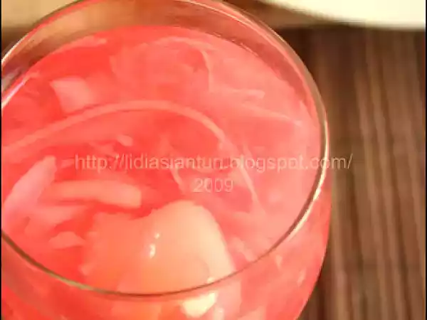 Recipe Young coconut and rambutan drink (es kelamud rambutan)