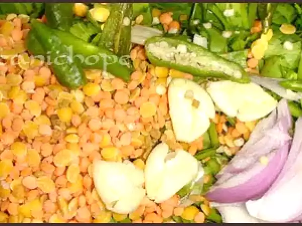 Recipe Spinach dal (palak dal, palak soppina bele saaru)