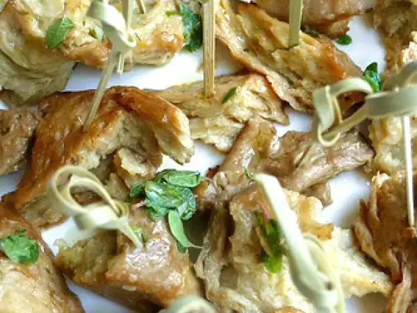 Recipe Seitan with lemon and fresh herbs