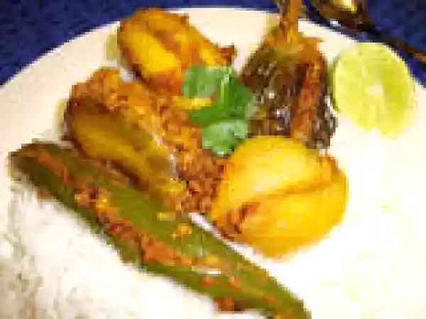 Recipe Guest Recipe: Akhu Shaak- Whole Vegetables with a Spicy Peanut Stuffing