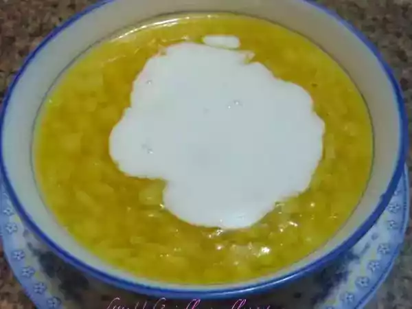 Recipe Sweet mung bean soup w/ coconut cream (che tao xon)