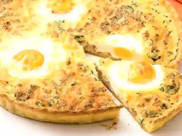 Recipe Christmas ham and egg quiche