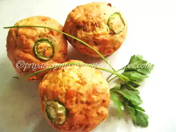 Recipe Eggless savoury cheese corn muffins