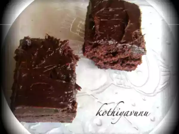 Recipe Brownies with creamy brownie frosting