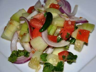 Recipe A basic indian salad... tamatar piyaz aur kheera salad