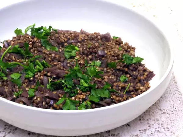 Recipe Laganophake: roman lentil & red wine stew