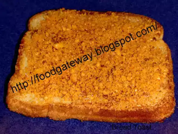 Recipe Bread toast with groundnut chutney pudi