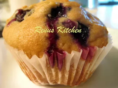 Recipe Eggless blueberry muffins [egg substitute: buttermilk ]