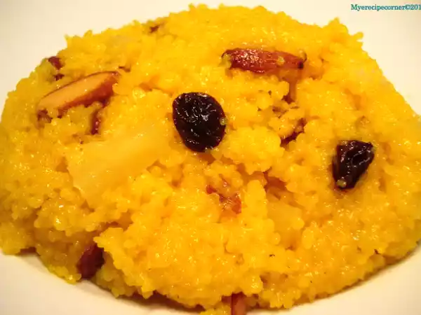 Recipe Couscous pineapple kesari/ couscous pineapple pudding
