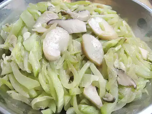Recipe Chayote mushrooms king trumpet - auspicious vegetarian