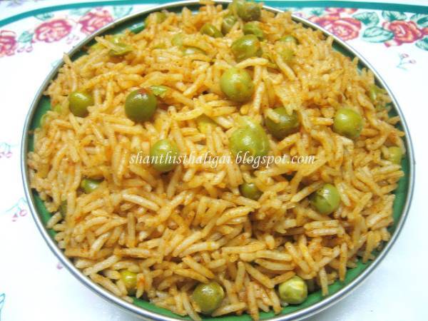 Recipe Chat phat peas pulao