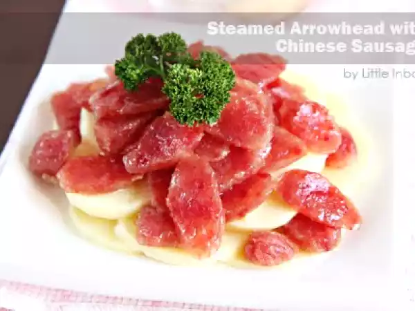 Recipe Steamed arrowhead with chinese sausage